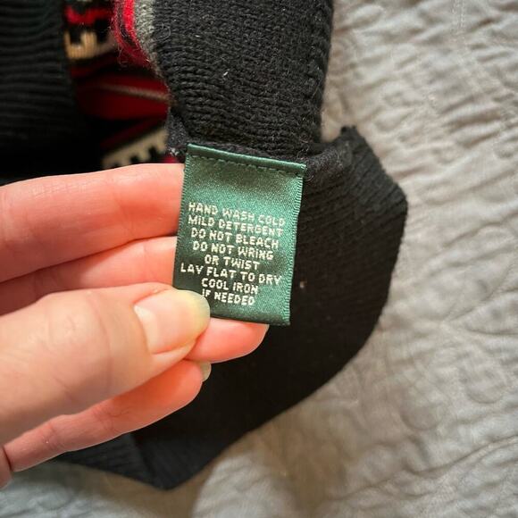 Lauren active Ralph Lauren red Aztec full zip hooded sweater X-Large - Picture 6 of 6